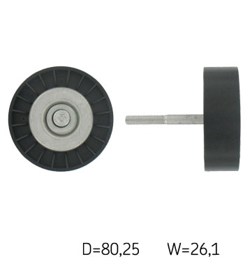 SKF Medløberhjul, multi-V-rem vkm32083 for LANCIA ALFA ROMEO