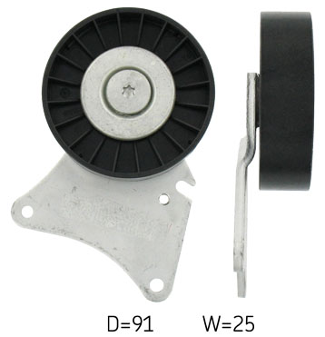 SKF Medløberhjul, multi-V-rem vkm33026 for PEUGEOT
