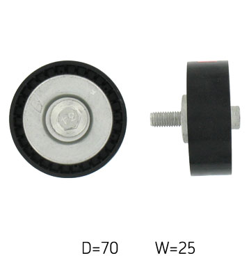 SKF Medløberhjul, multi-V-rem vkm33045 for PEUGEOT LANCIA