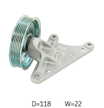 SKF Medløberhjul, multi-V-rem vkm33206 for PEUGEOT