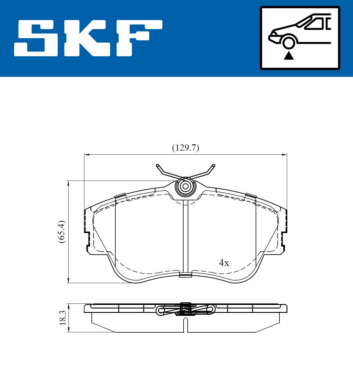 SKF Bremseklodser vkbp80321 for VW