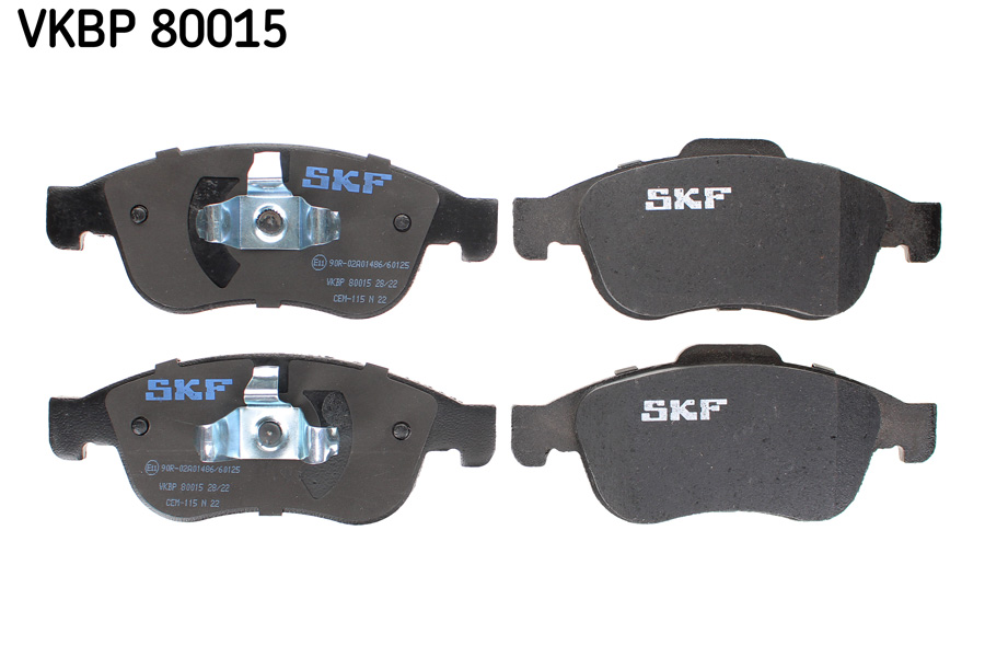 SKF Bremseklodser vkbp80015 for RENAULT DACIA MITSUBISHI NISSAN