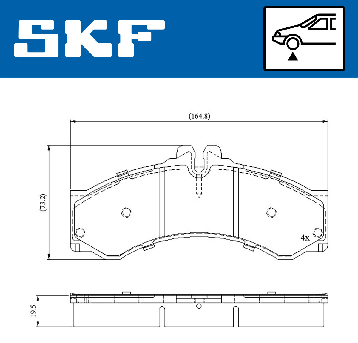 SKF Bremseklodser vkbp80251 for DODGE MERCEDES-BENZ VW