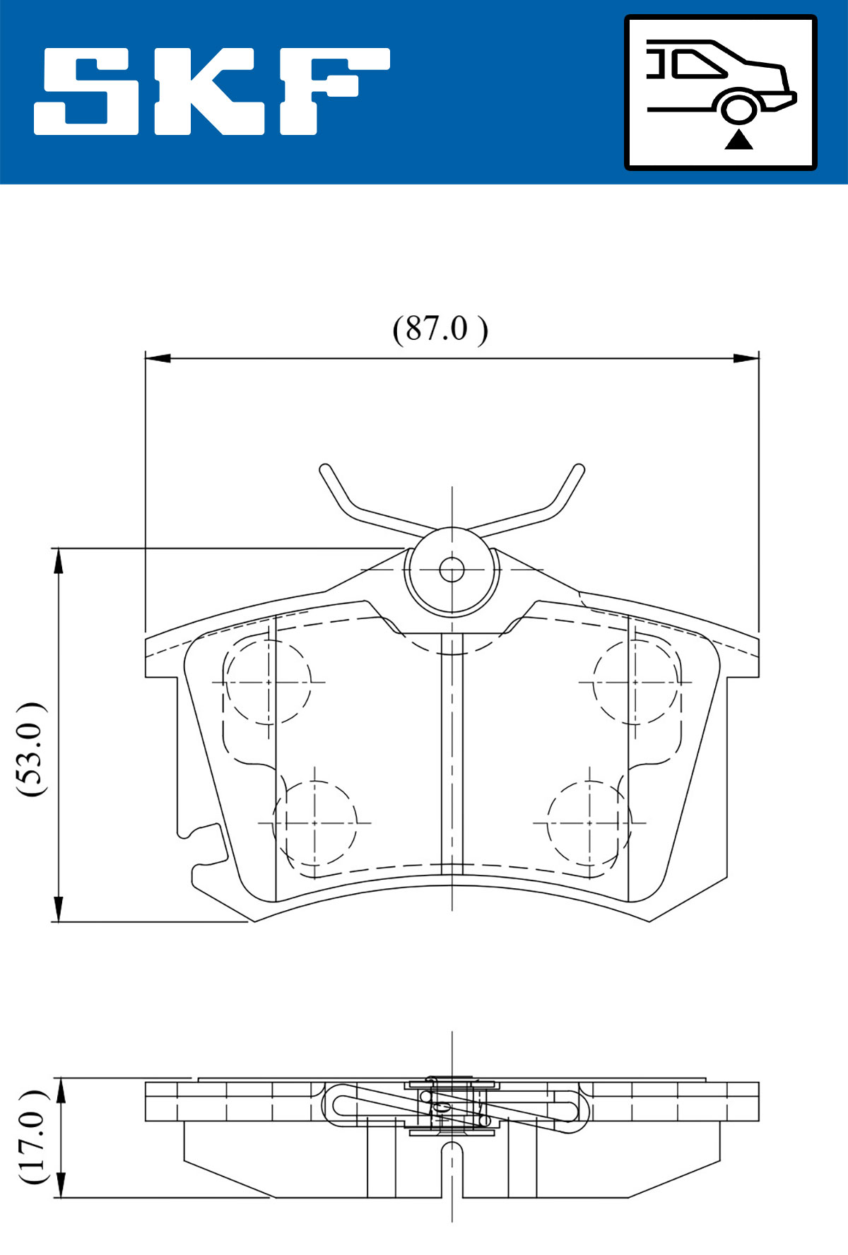 SKF Bremseklodser vkbp90440e for VW