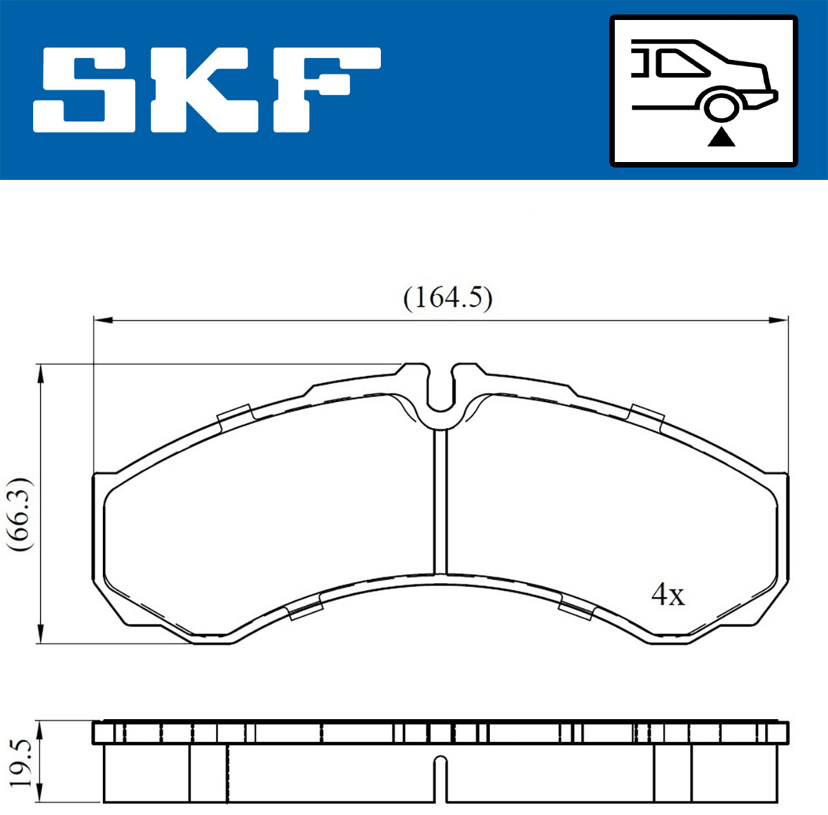 SKF Bremseklodser vkbp90130 for IVECO RENAULT TRUCKS