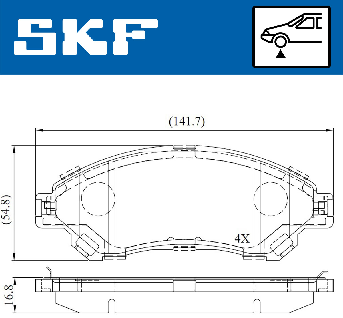 SKF Bremseklodser vkbp80239a for SUZUKI