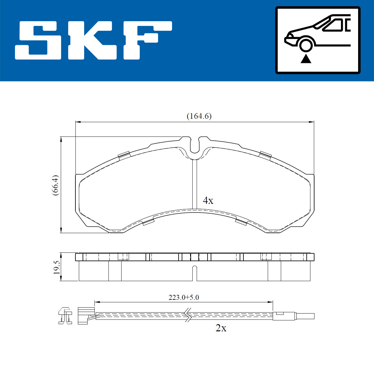 SKF Bremseklodser vkbp80422e for RENAULT RENAULT TRUCKS
