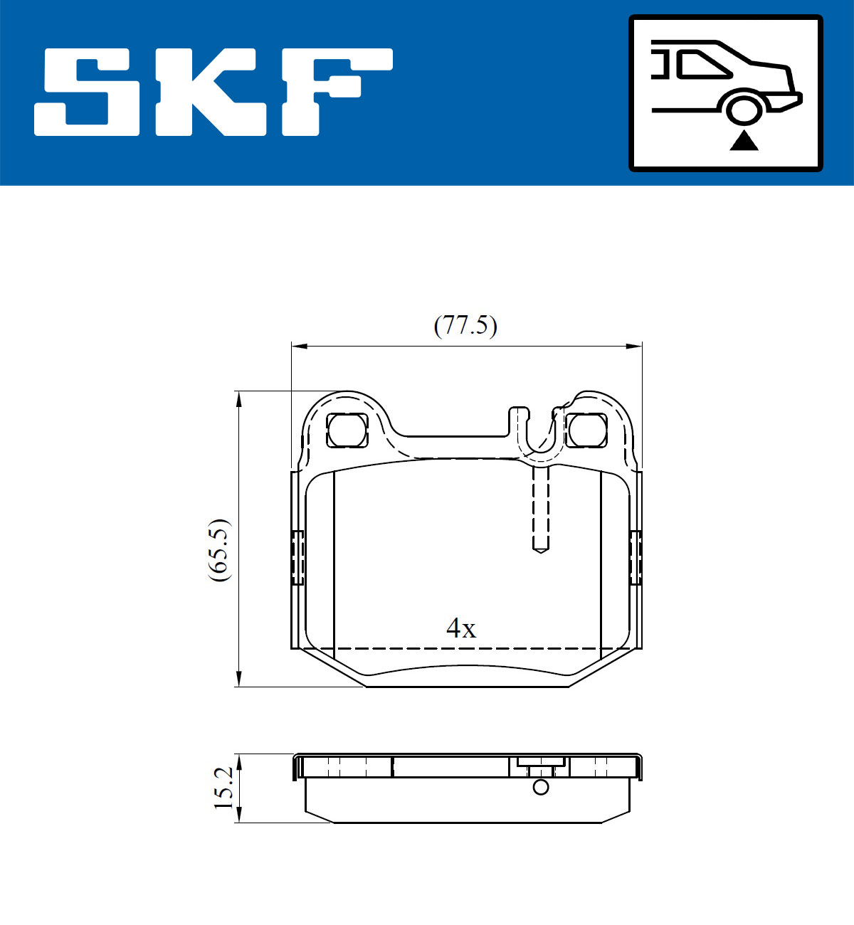 SKF Bremseklodser vkbp90482 for MERCEDES-BENZ