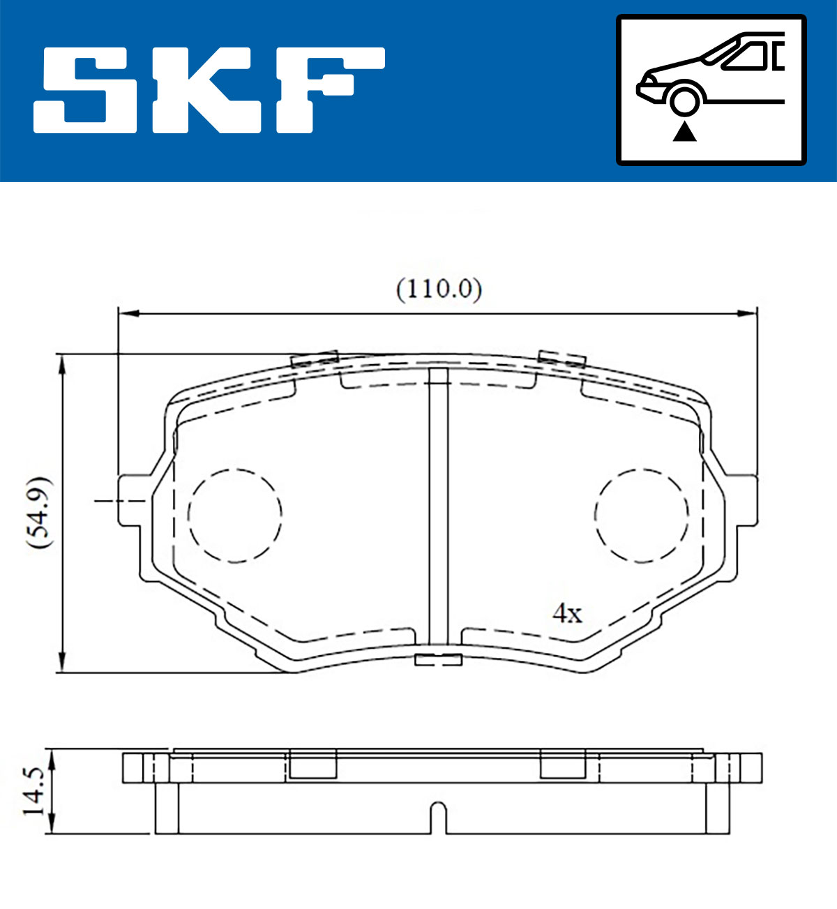 SKF Bremseklodser vkbp80531a for SUZUKI