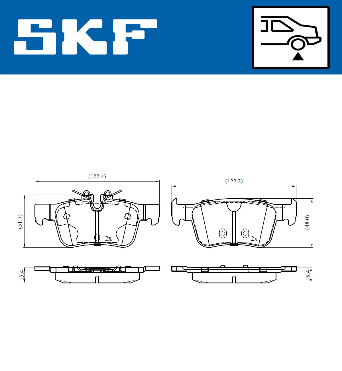 SKF Bremseklodser vkbp90544 for VOLVO