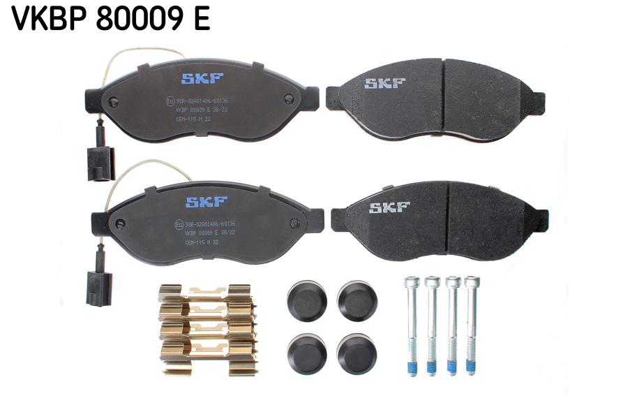 SKF Bremseklodser vkbp80009e for PEUGEOT TALBOT FIAT CITROËN