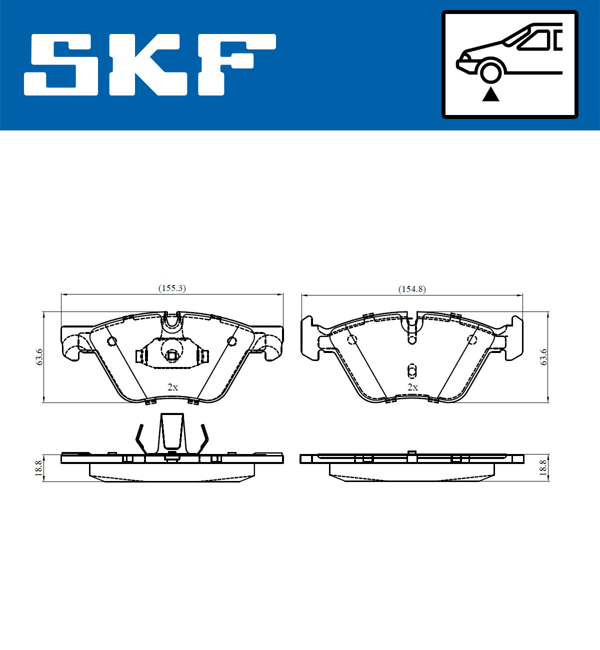 SKF Bremseklodser vkbp80246 for BMW