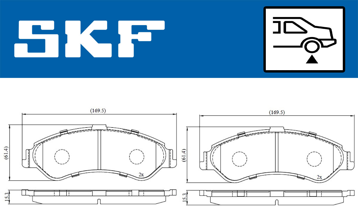 SKF Bremseklodser vkbp90221 for VW AUDI SKODA