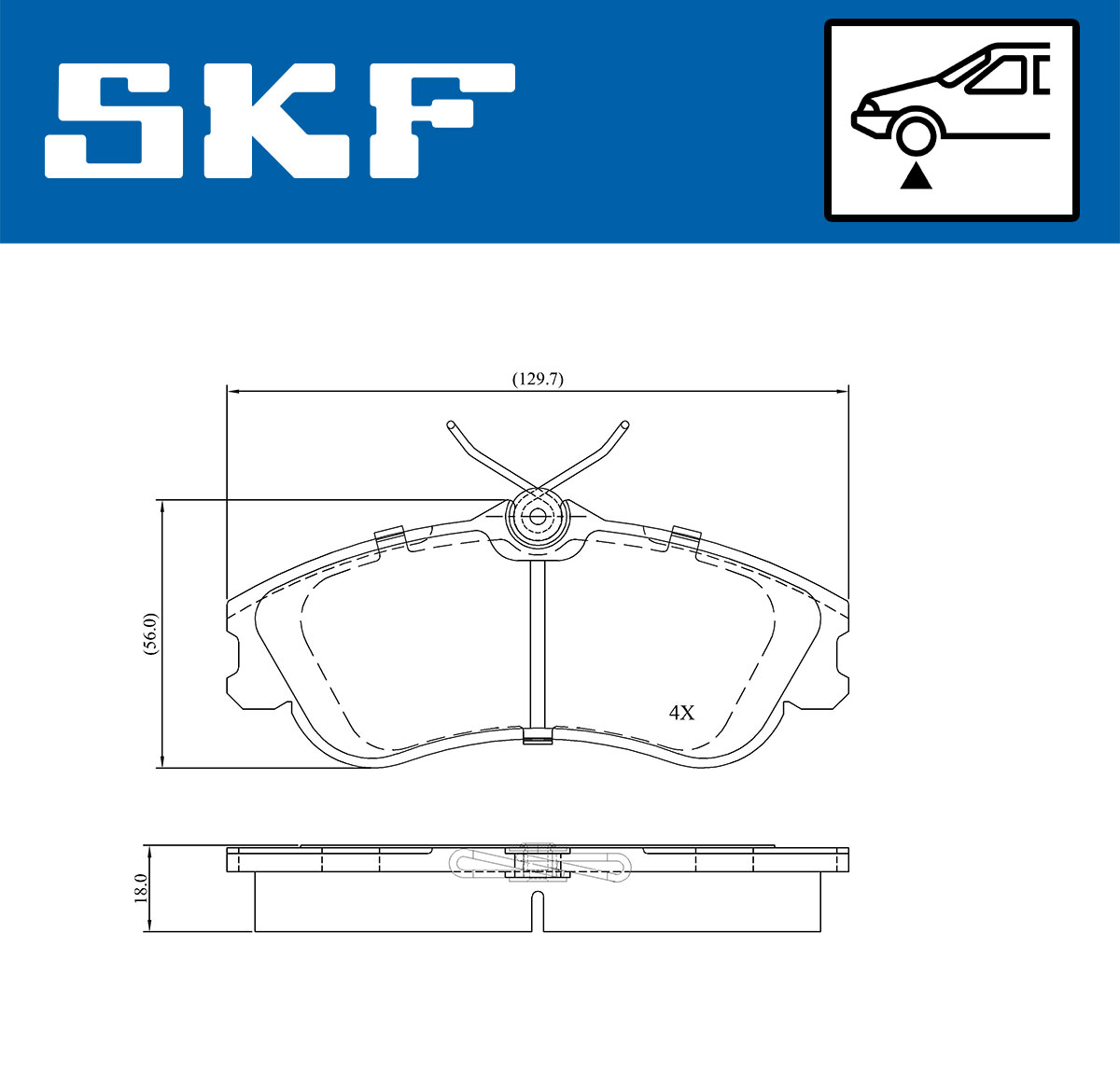SKF Bremseklodser vkbp80356 for PEUGEOT CITROËN