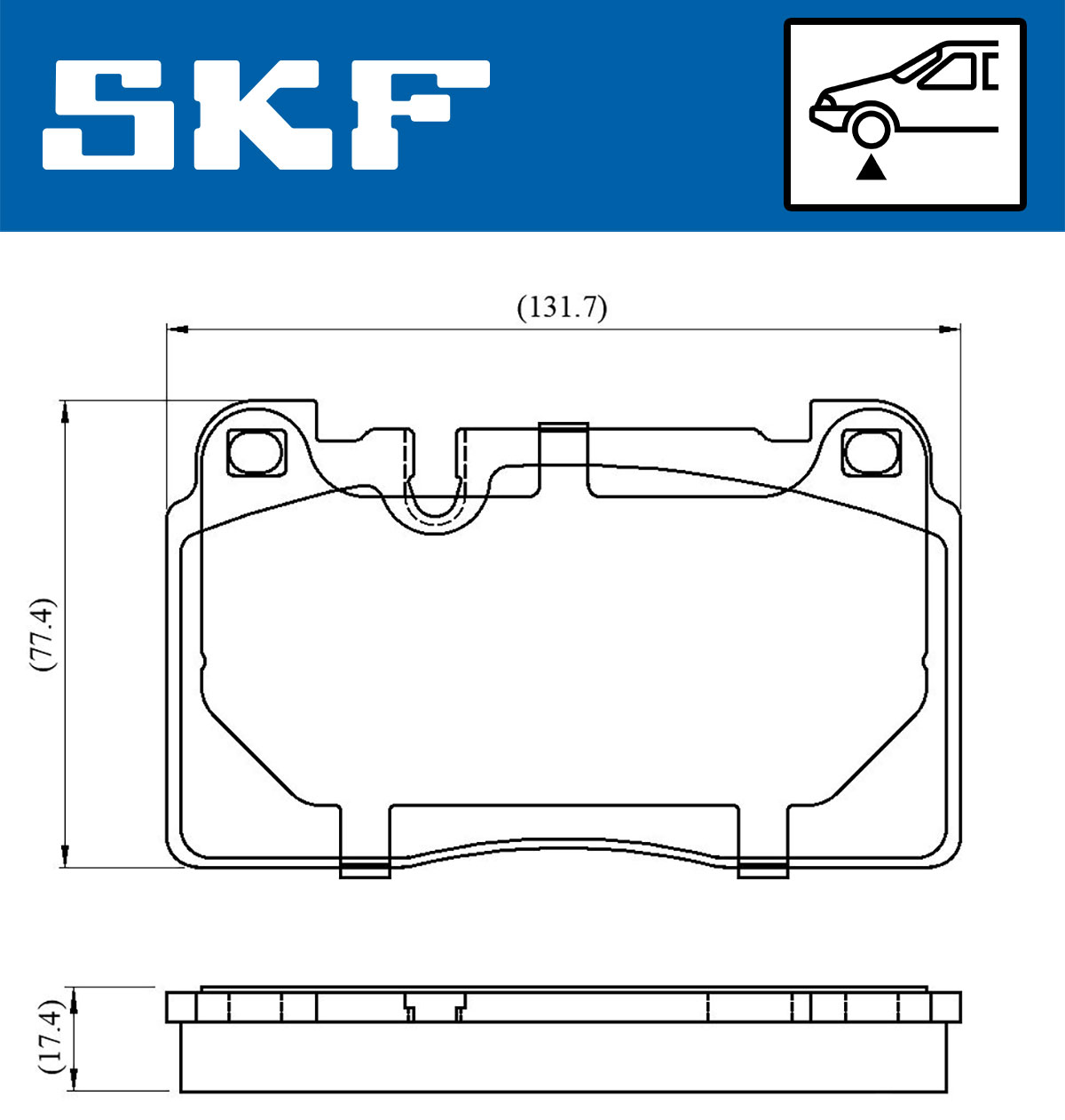 SKF Bremseklodser vkbp80225 for PORSCHE AUDI