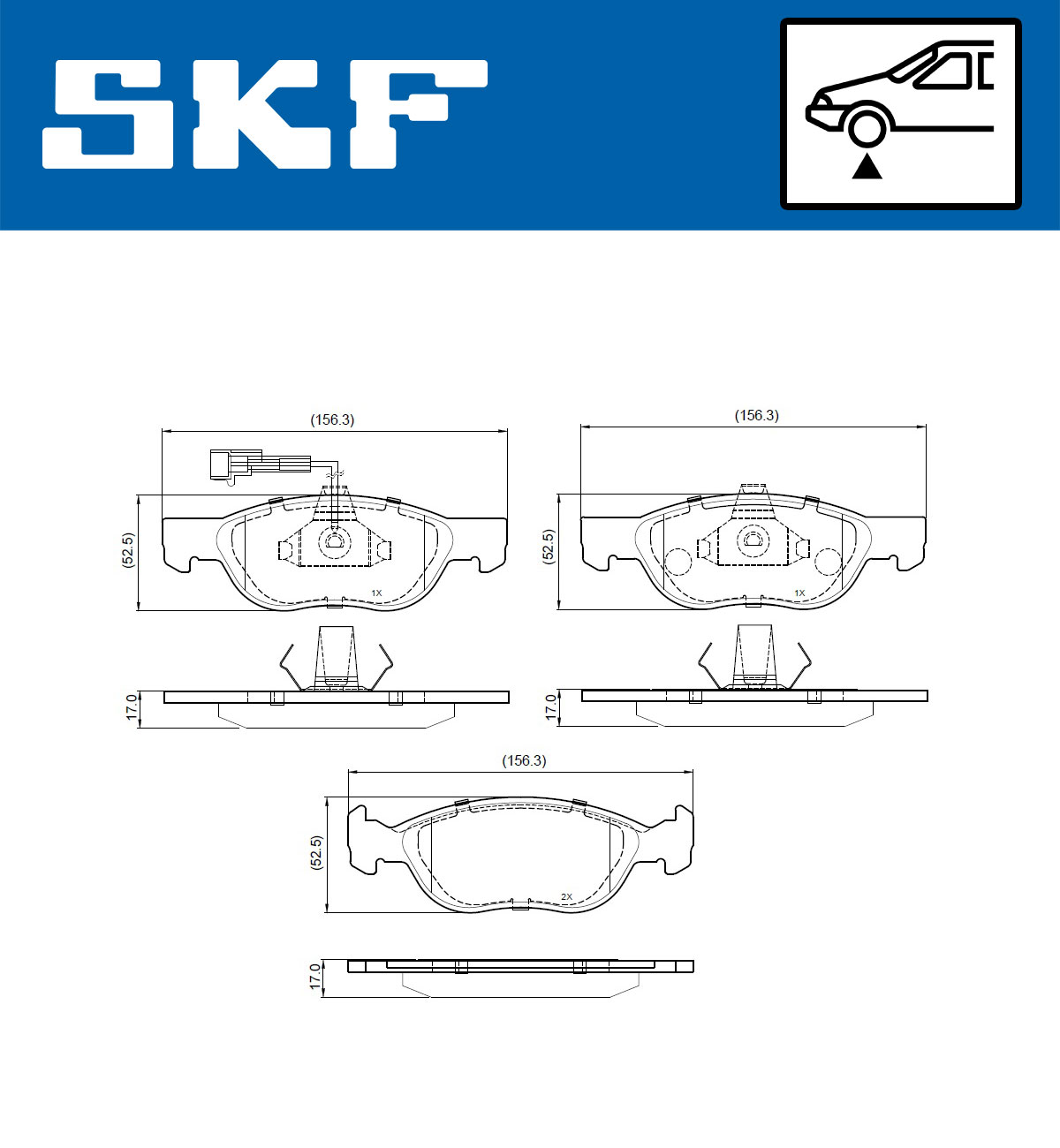 SKF Bremseklodser vkbp80775e for ALFA ROMEO