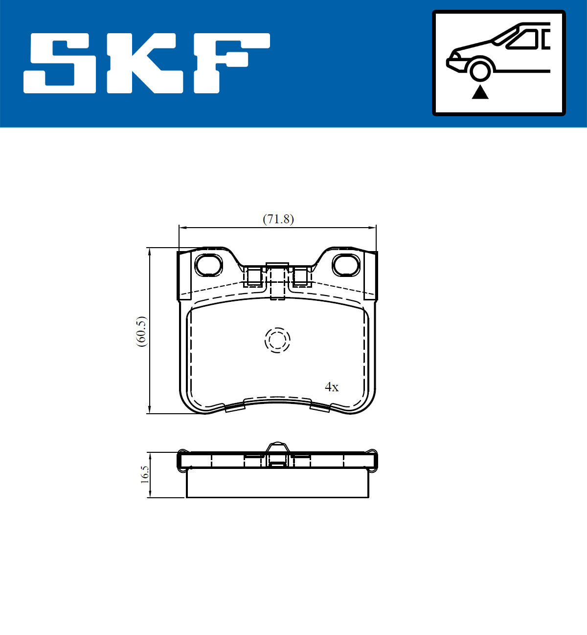 SKF Bremseklodser vkbp81013 for CITROËN PEUGEOT