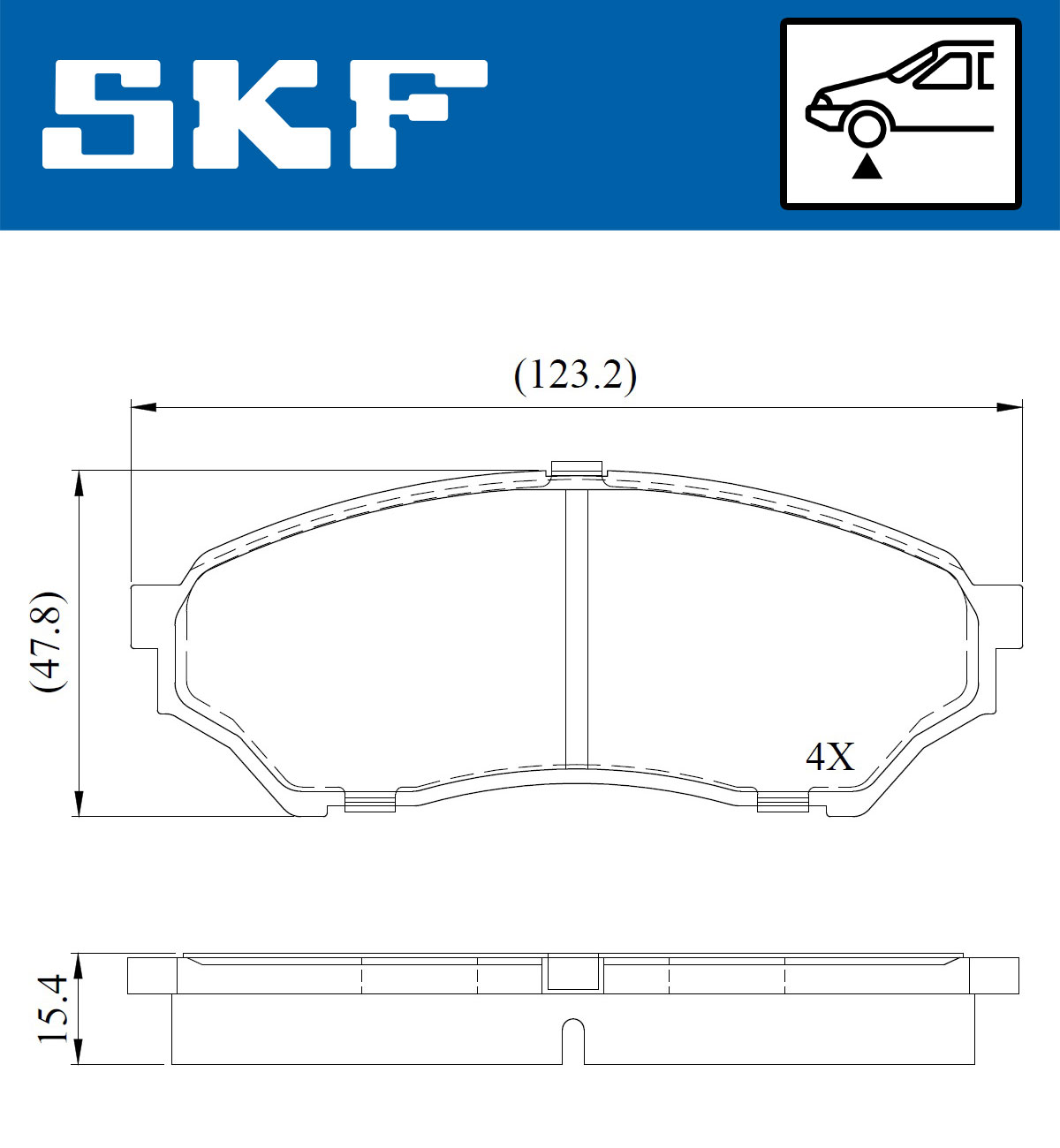 SKF Bremseklodser vkbp81018 for MITSUBISHI