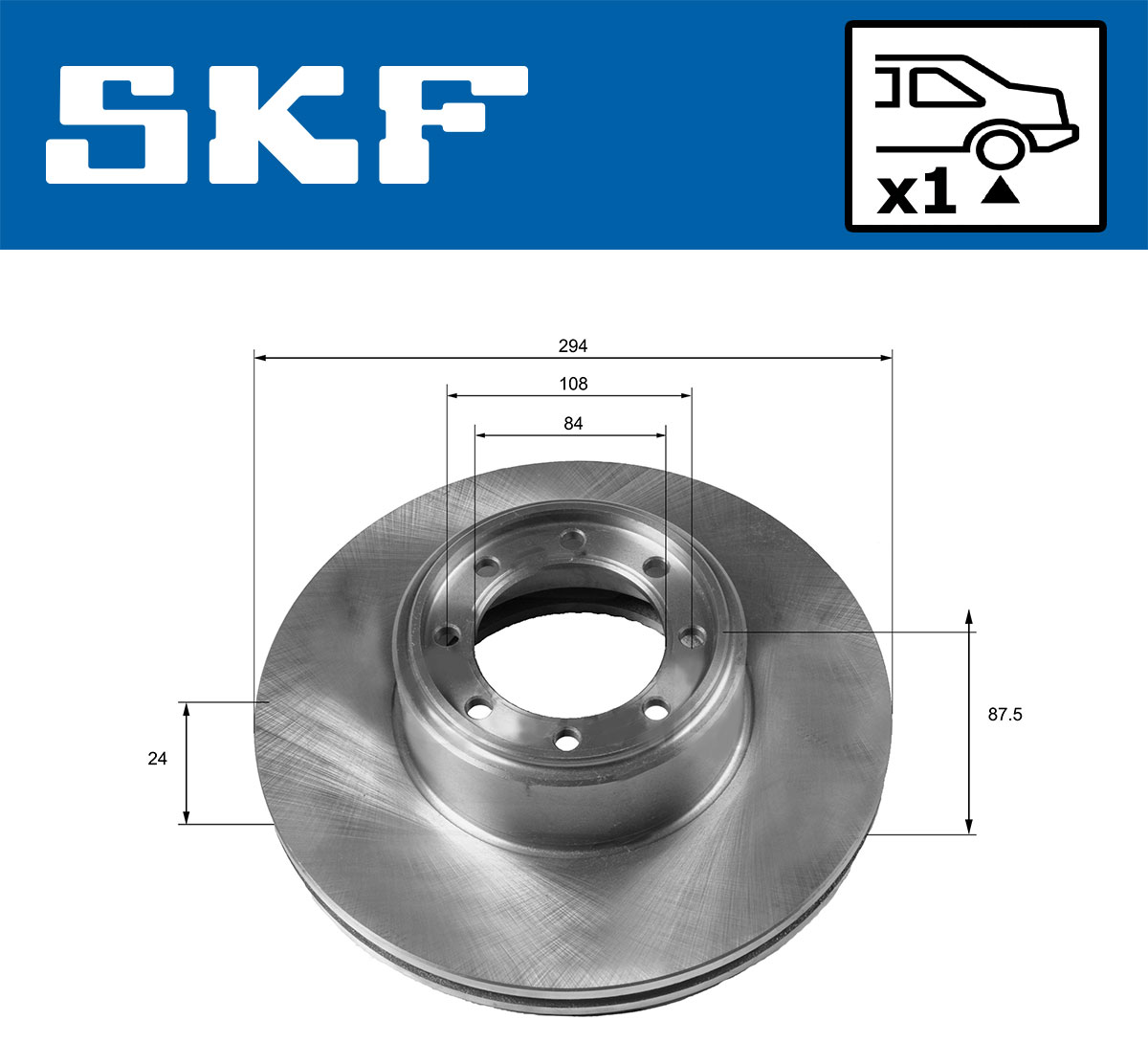 SKF Bremseskive vkbd90190v1 294mm 24mm for IVECO