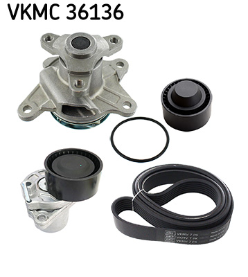 SKF Vandpumpe + kileremssæt VKMC 36136 for VAUXHALL MERCEDES-BENZ RENAULT FIAT NISSAN DACIA