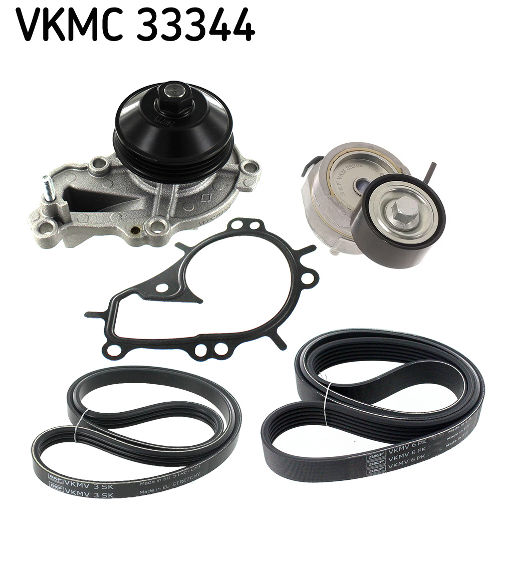 SKF Vandpumpe + kileremssæt VKMC 33344 for OPEL VAUXHALL JEEP CITROËN (DF-PSA) PEUGEOT VW DS CITROËN FIAT TOYOTA LEXUS PEUGEOT (DF-PSA)