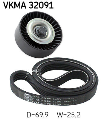 SKF Kileremssæt vkma32091 for LANCIA FIAT PEUGEOT HONDA TOYOTA