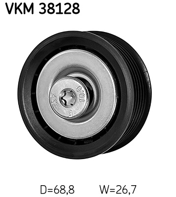 SKF Medløberhjul, multi-V-rem vkm38128 for MERCEDES-BENZ
