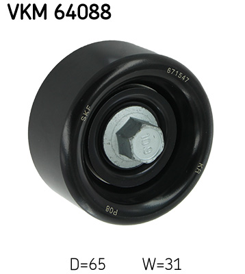 SKF Medløberhjul, multi-V-rem vkm64088 for KIA