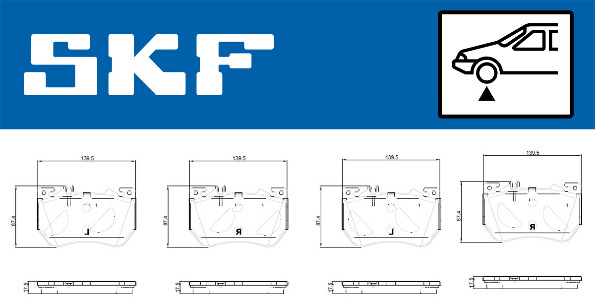 SKF Bremseklodser vkbp81344 for MERCEDES-BENZ