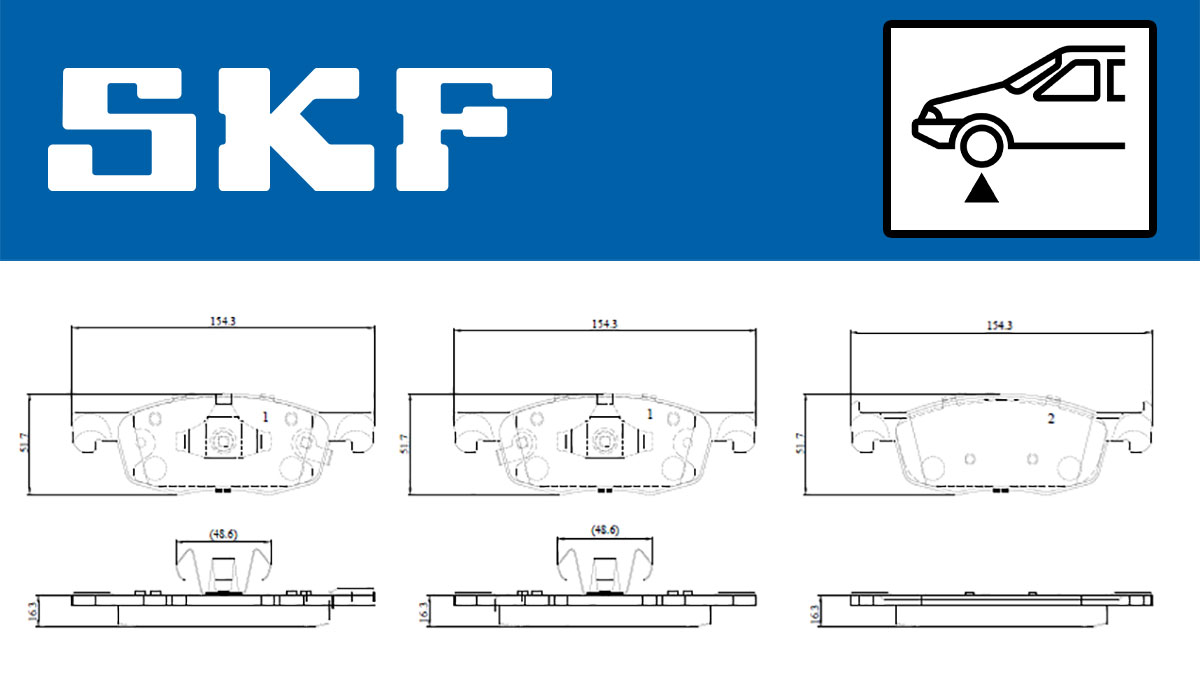 SKF Bremseklodser vkbp81346a for TOYOTA