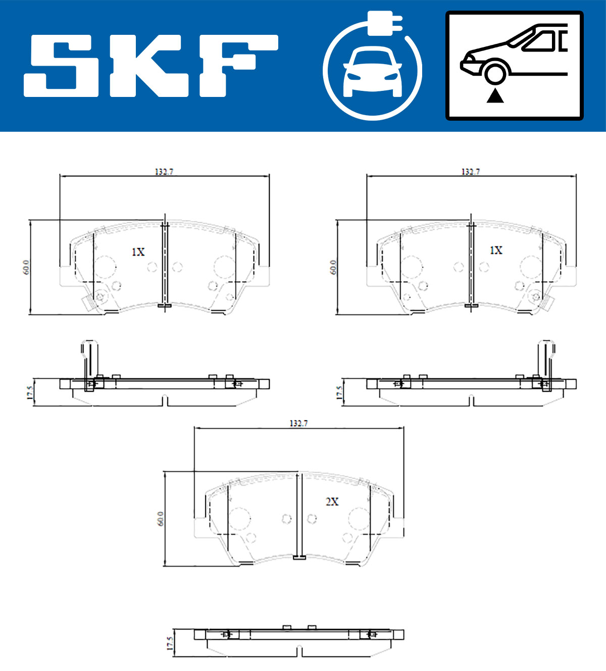 SKF Bremseklodser vkbp85010ev