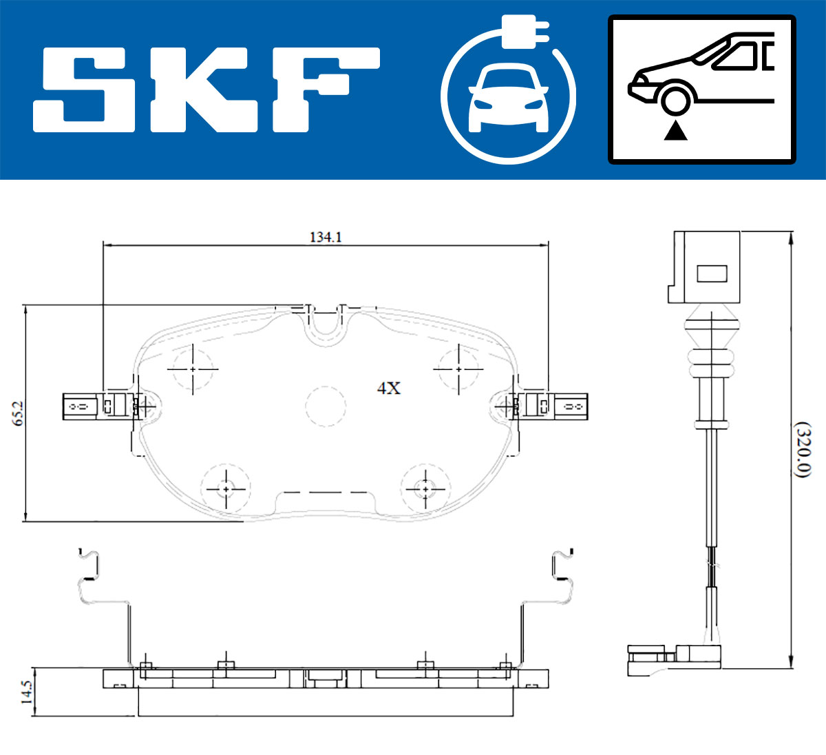 SKF Bremseklodser vkbp85011ev for CUPRA VW