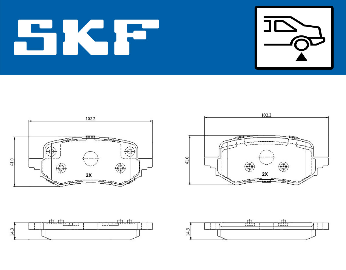 SKF Bremseklodser vkbp91303 for FORD
