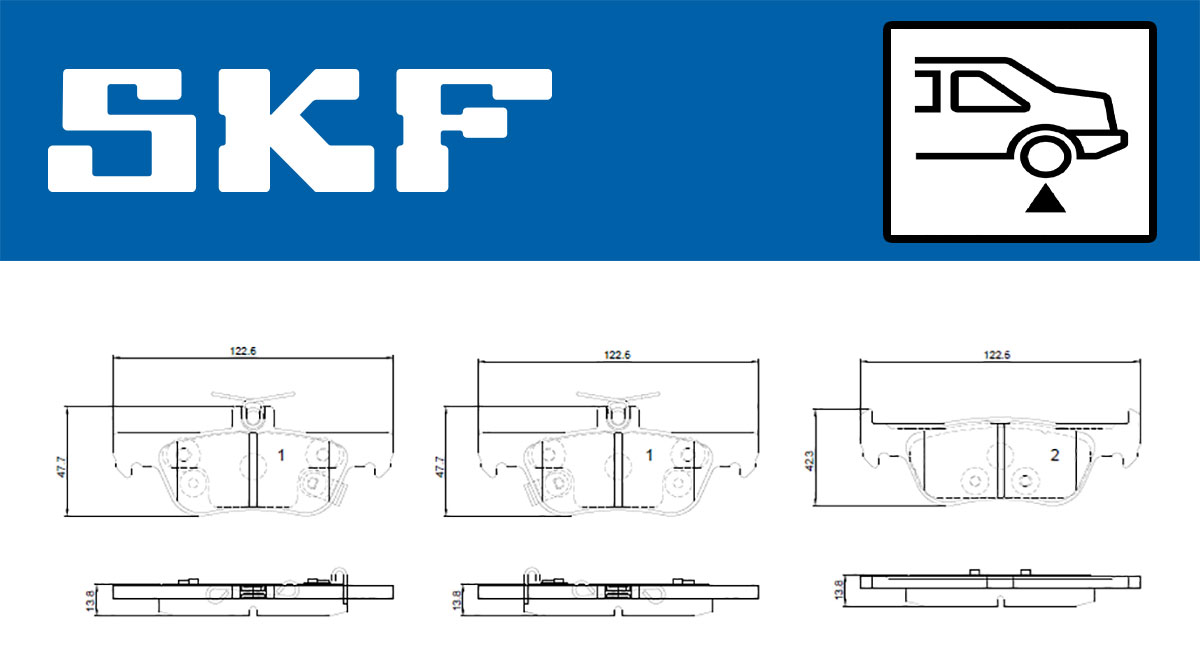 SKF Bremseklodser vkbp91349a for HONDA