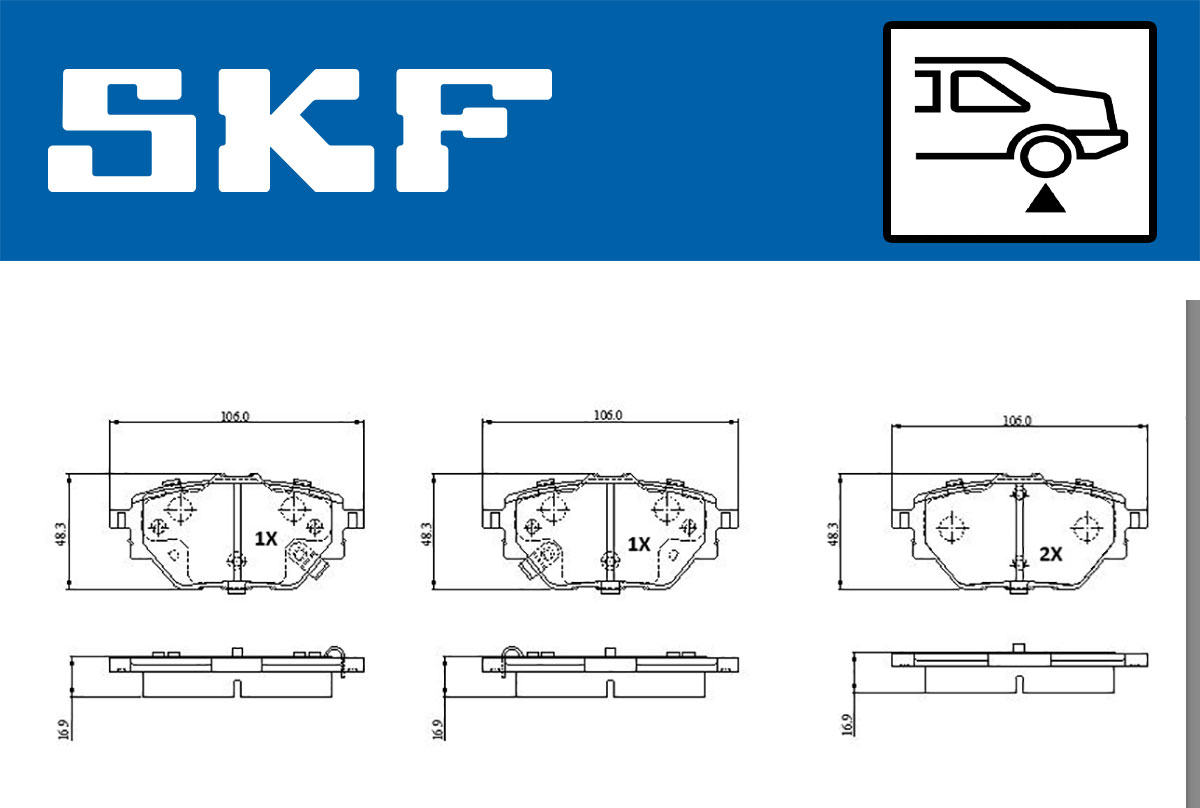 SKF Bremseklodser vkbp91356a for MG