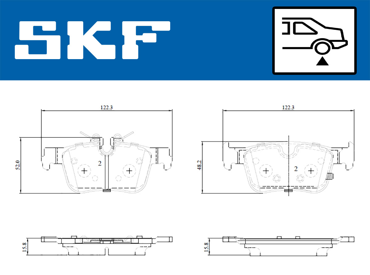 SKF Bremseklodser vkbp91354 for VOLVO