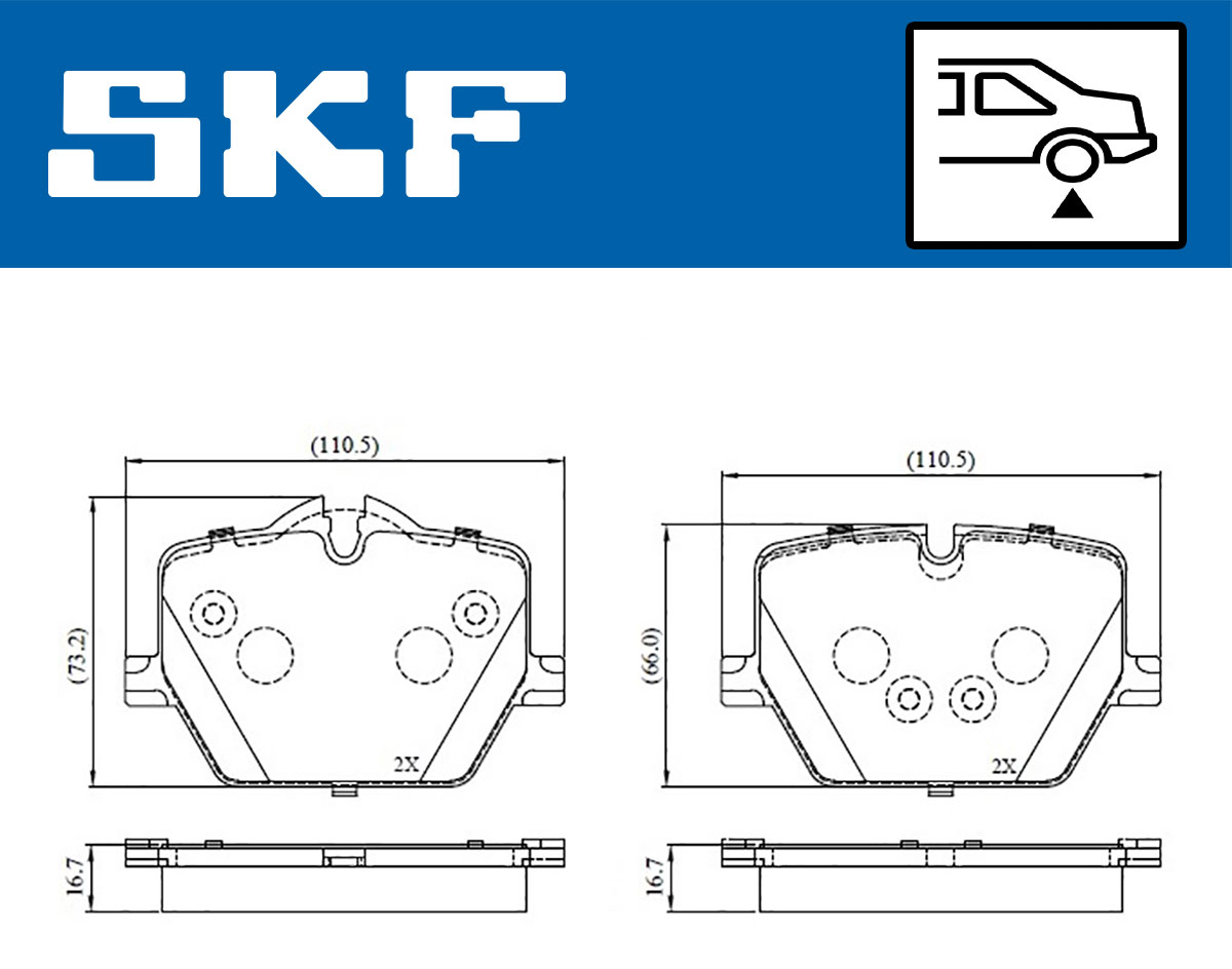 SKF Bremseklodser vkbp91401 for BMW TOYOTA