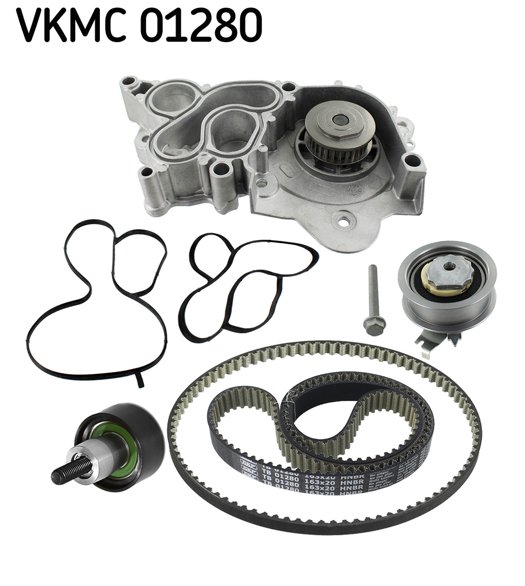 SKF Vandpumpe + tandremssæt vkmc01280 for VW AUDI SEAT SKODA AUDI (FAW) SKODA (SVW)