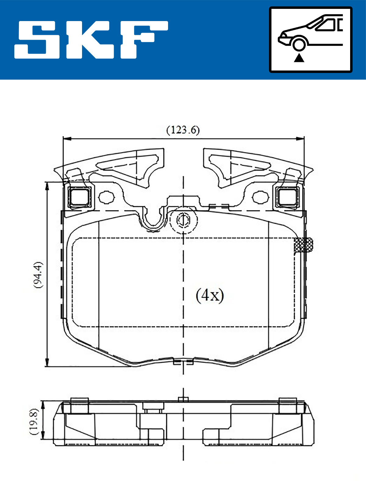 SKF Bremseklodser vkbp81381 for BMW TOYOTA