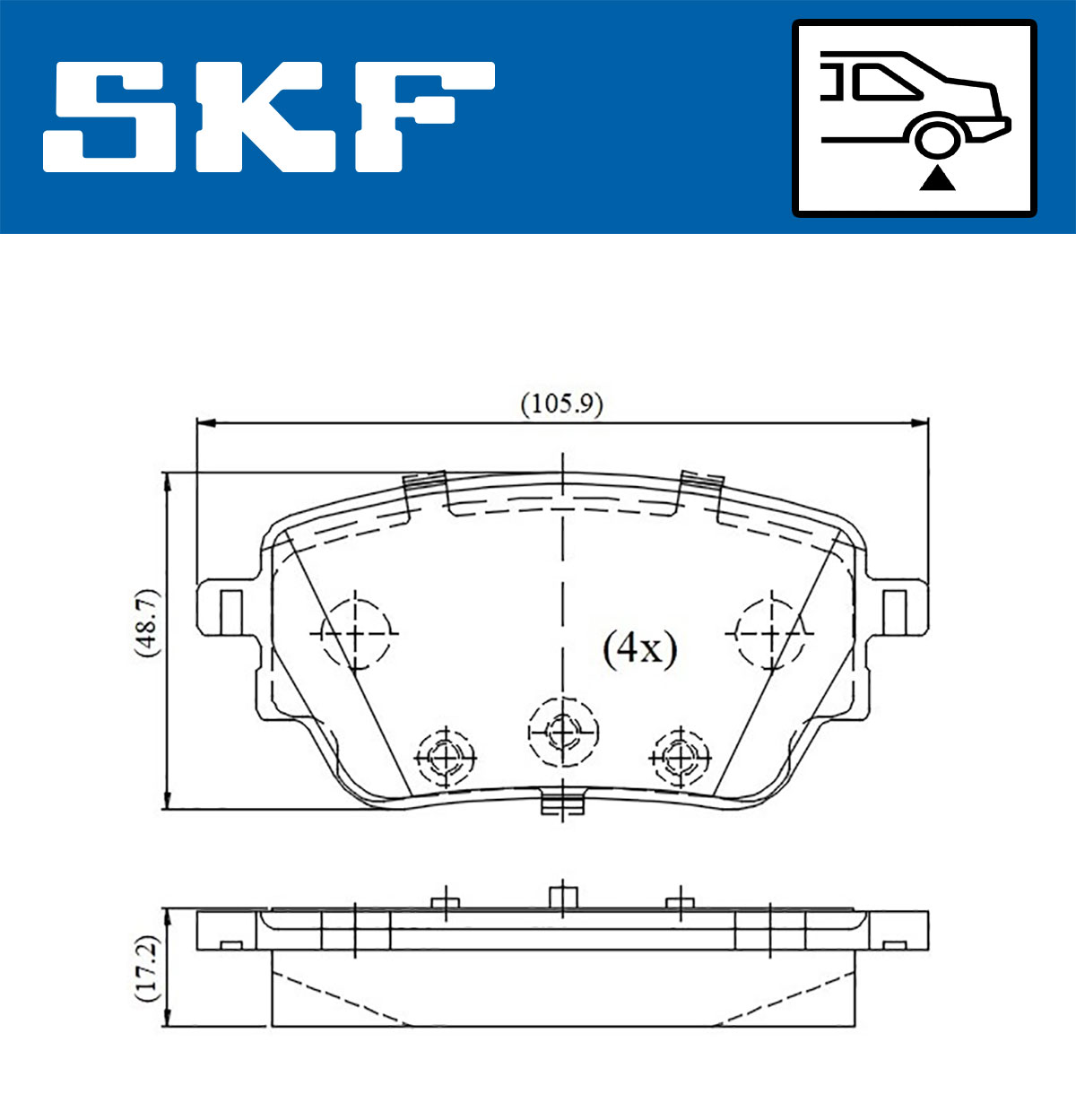 SKF Bremseklodser vkbp91309 for MERCEDES-BENZ