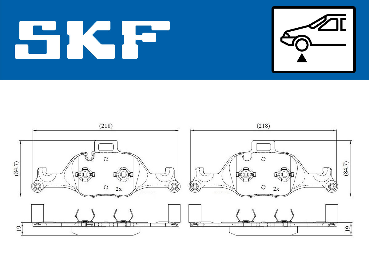 SKF Bremseklodser vkbp81311 for BMW