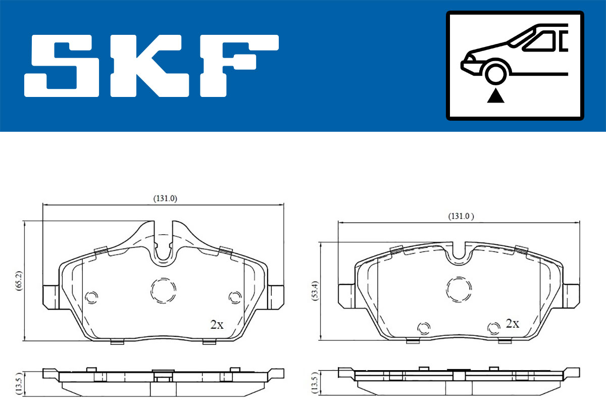 SKF Bremseklodser vkbp81394 for BMW