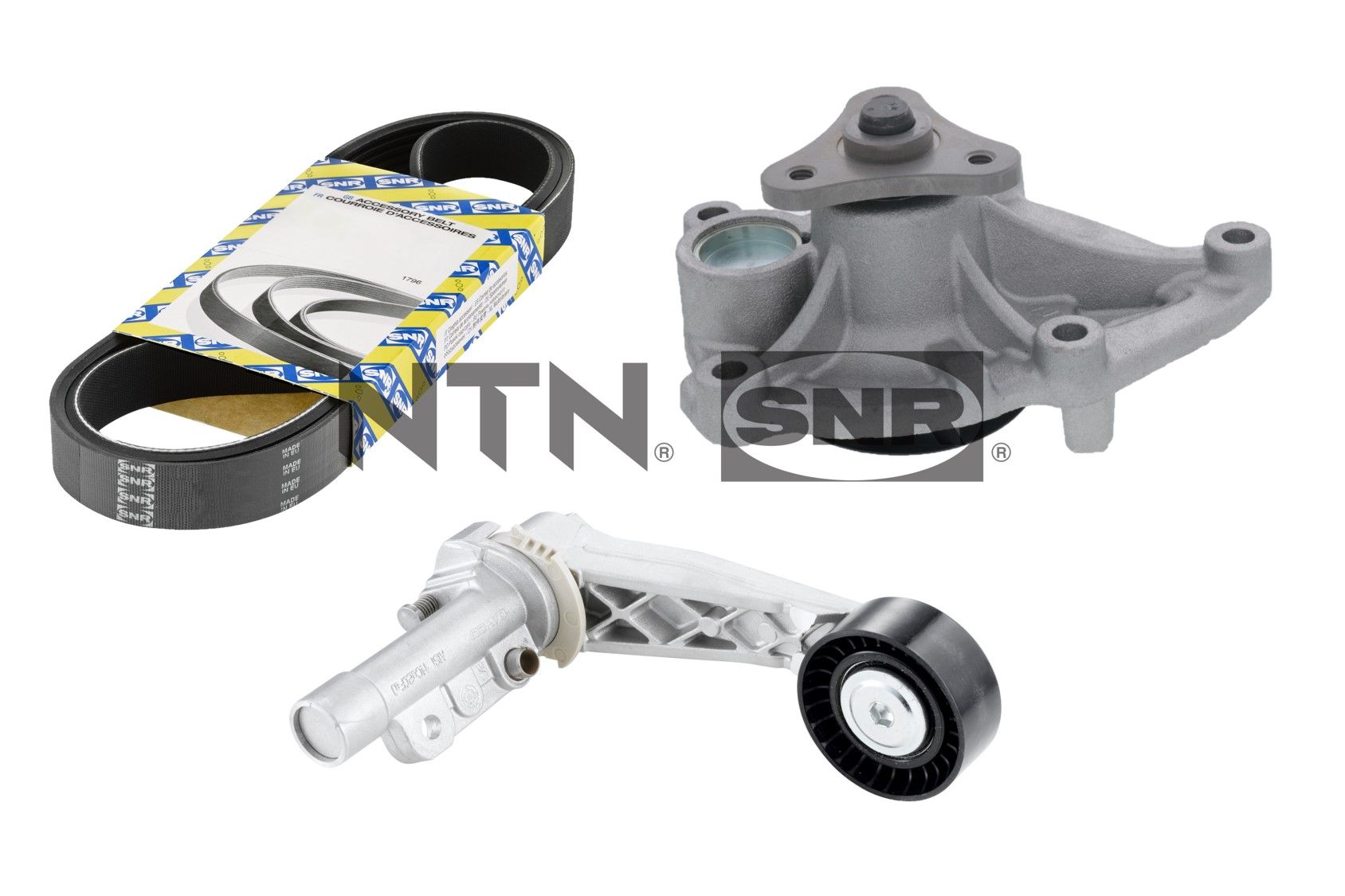 SNR Vandpumpe + kileremssæt kap859400 for VAUXHALL CITROËN PEUGEOT DS MINI BMW SEAT VW RENAULT