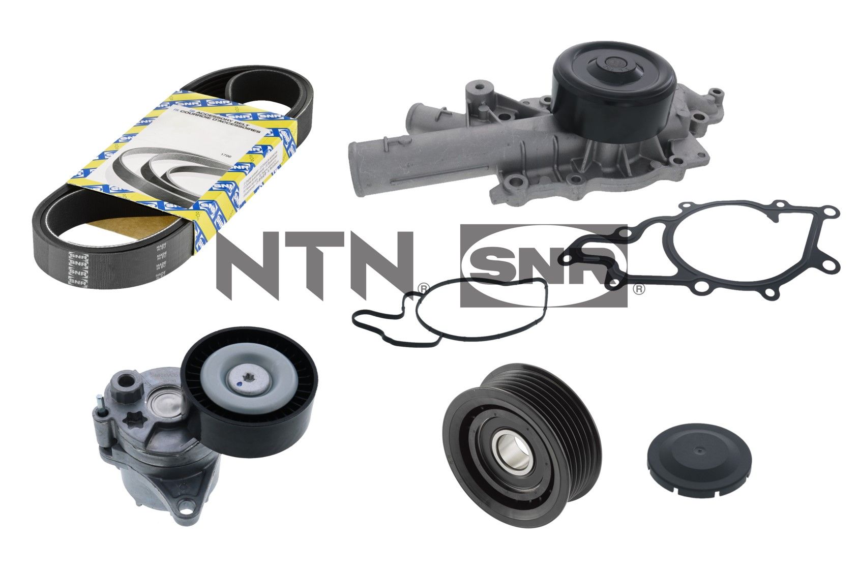 SNR Vandpumpe + kileremssæt kap851011 for OPEL SAAB BMW VAUXHALL MERCEDES-BENZ JEEP SSANGYONG PORSCHE MAZDA TOYOTA CHRYSLER AUDI VW FIAT DODGE LEXUS