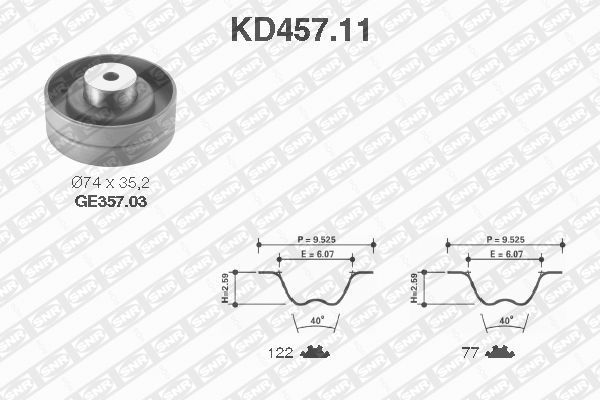 SNR Tandremssæt kd45711 for VW