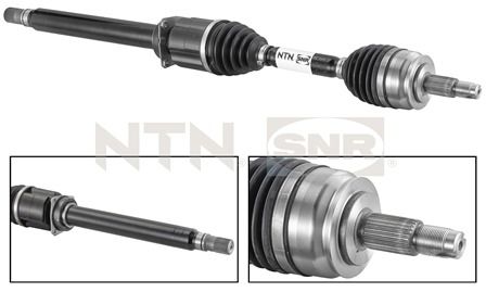 SNR Drivaksel dk58002 højre foraksel for FIAT