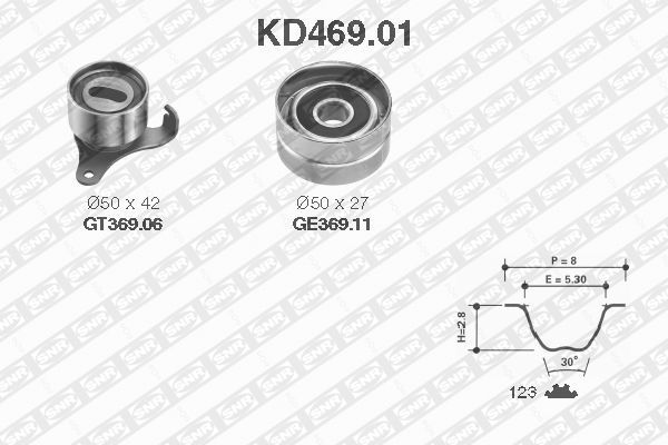 SNR Tandremssæt kd46901 for TOYOTA