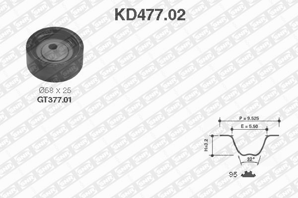 SNR Tandremssæt kd47702 for SUZUKI