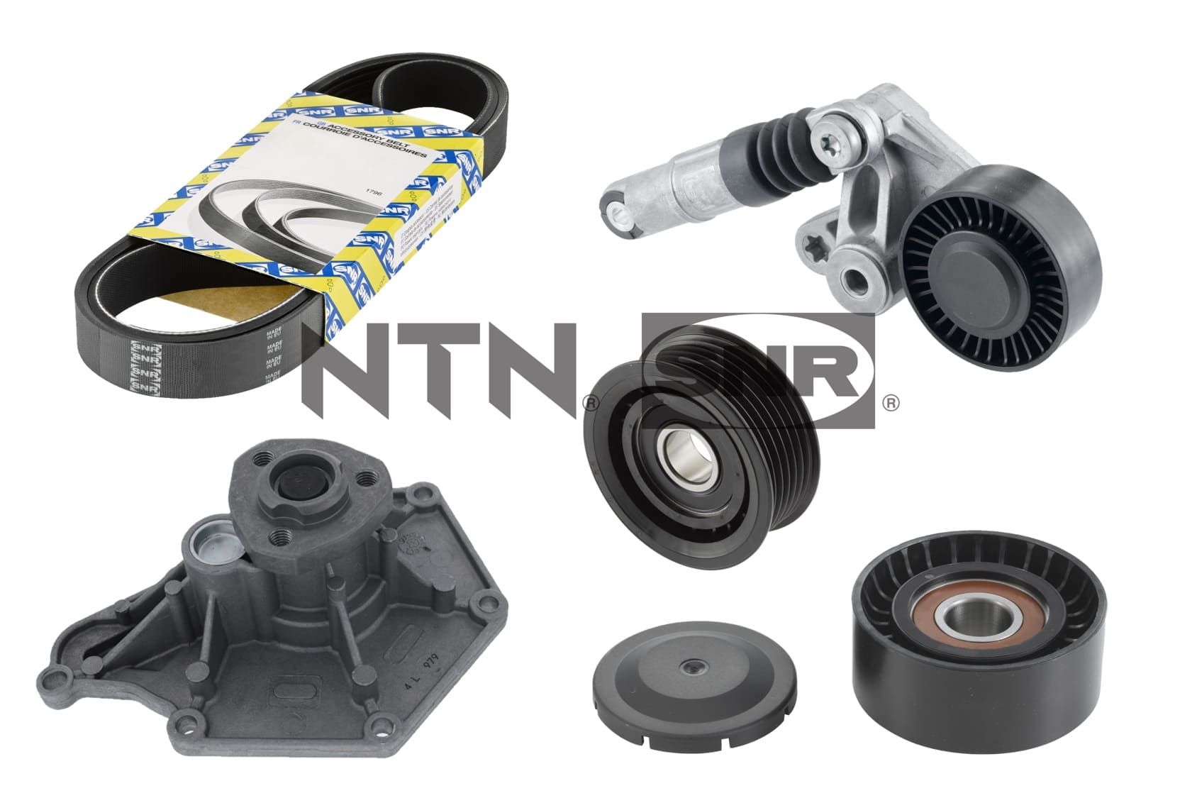 SNR Vandpumpe + kileremssæt kap857510 for BMW JEEP VW SKODA SSANGYONG KIA CHRYSLER PORSCHE MERCEDES-BENZ AUDI FIAT