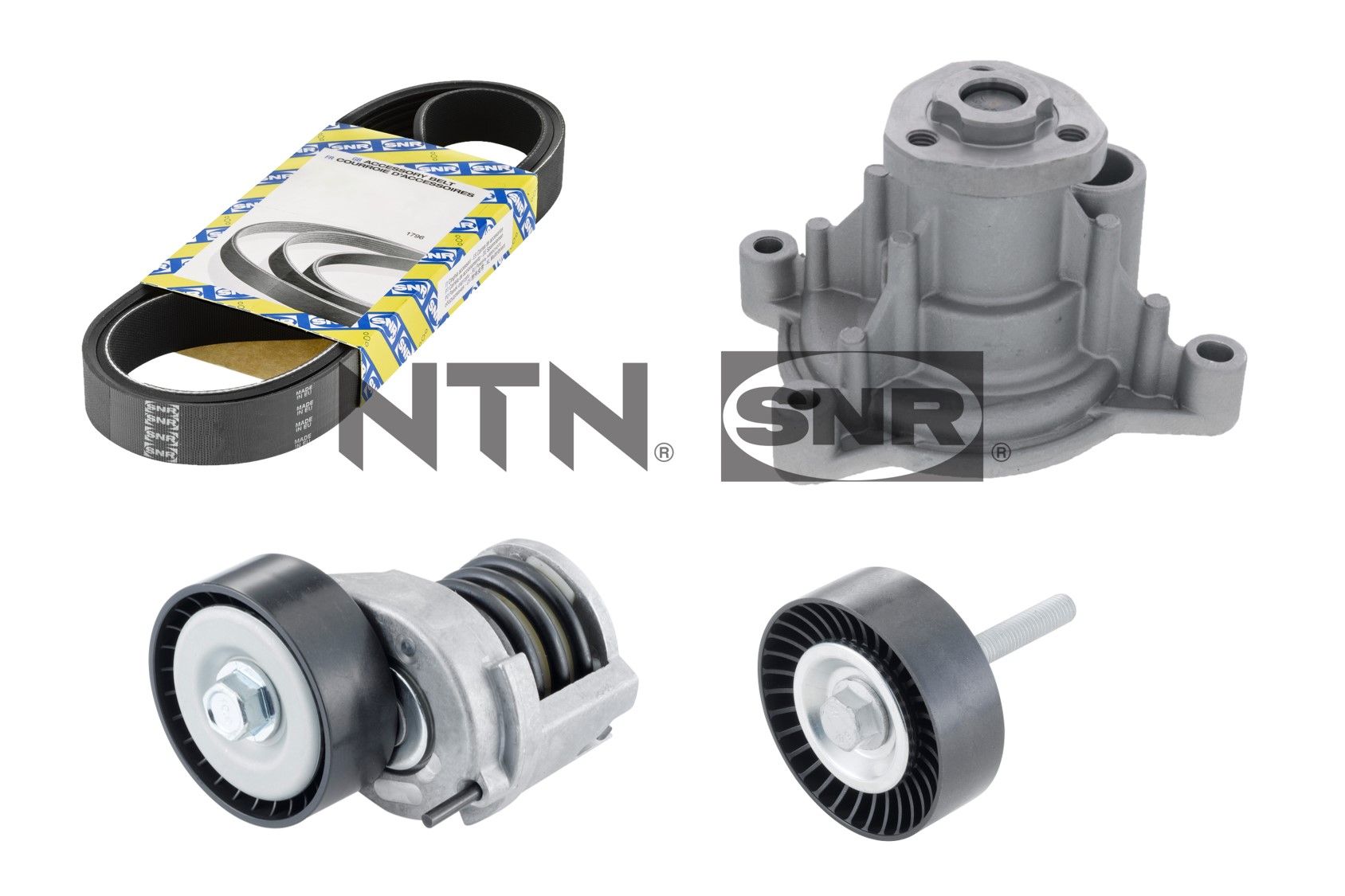SNR Vandpumpe + kileremssæt kap857141 for FORD ALFA ROMEO FIAT TOYOTA CHRYSLER SKODA AUDI CITROËN/PEUGEOT CITROËN MAZDA VW SEAT BMW